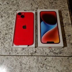 Red iPhone 14 6GB+128GB Comes With Box