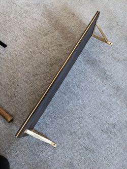 Wood & Gold Floating Shelf