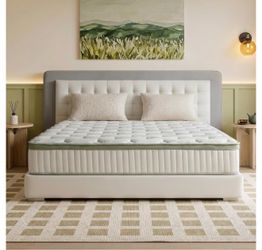 King Size Mattress, 14 Inch Hybrid King Mattress in a Box, Medium Firm Memory Foam Mattress, with Individual Pocket Springs, Upgrade Zoned Support, Mo