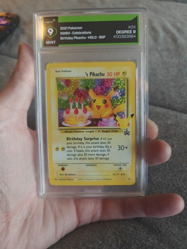 Degree Graded 9 Birthday Pikachu 25th Anniversary Special Promo Card!