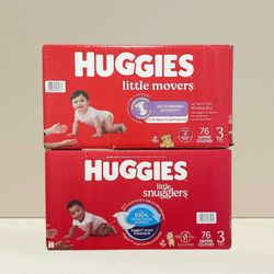 Huggies Baby Diapers Little Snugglers Little Movers Size 3