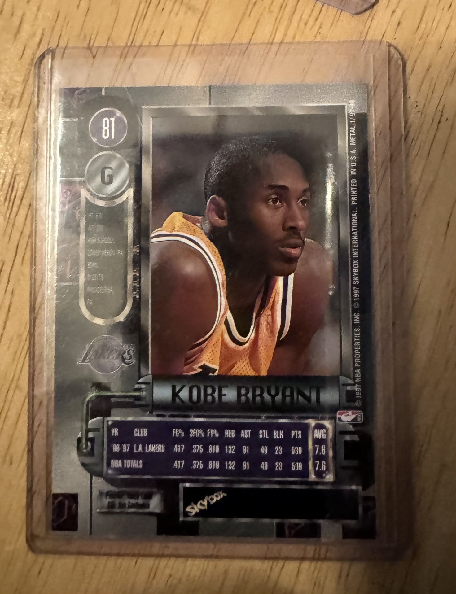 Kobe Bryant Rookie Card (Mint Condition)