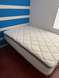 Full size bed frame & mattress