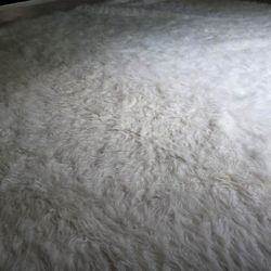 White Fluffy Faux Fur Rug
