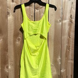 Neon yellow  Bodycon  Dress 