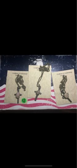 Cross Pendant Necklaces with Certificate of Authenticity