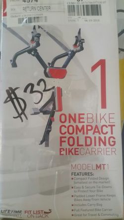 1 bike folding bike carrier