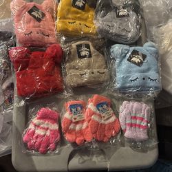 Kids Hoddies With Neck Warmer And Gloves Set