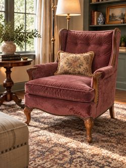 Vintage French Provincial Louis XV–Style Wingback Chair – Statement Piece
