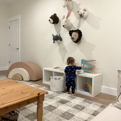 Set of Five - Target Pillowfort Plush Animal Heads for Wall 