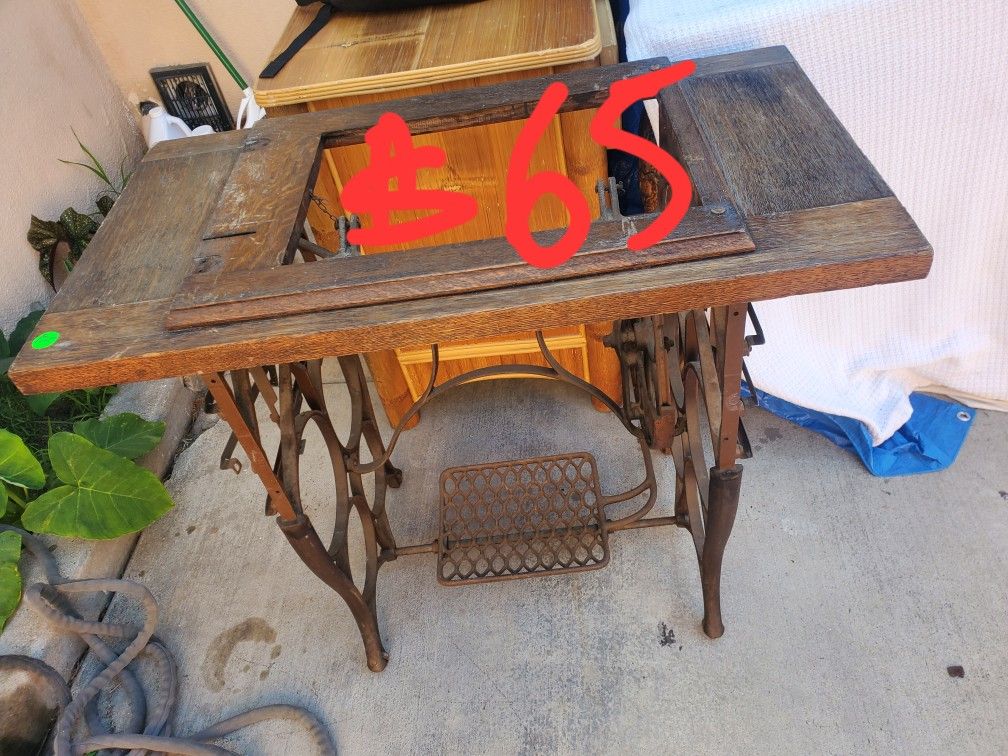 Antique Sewing Machine Table