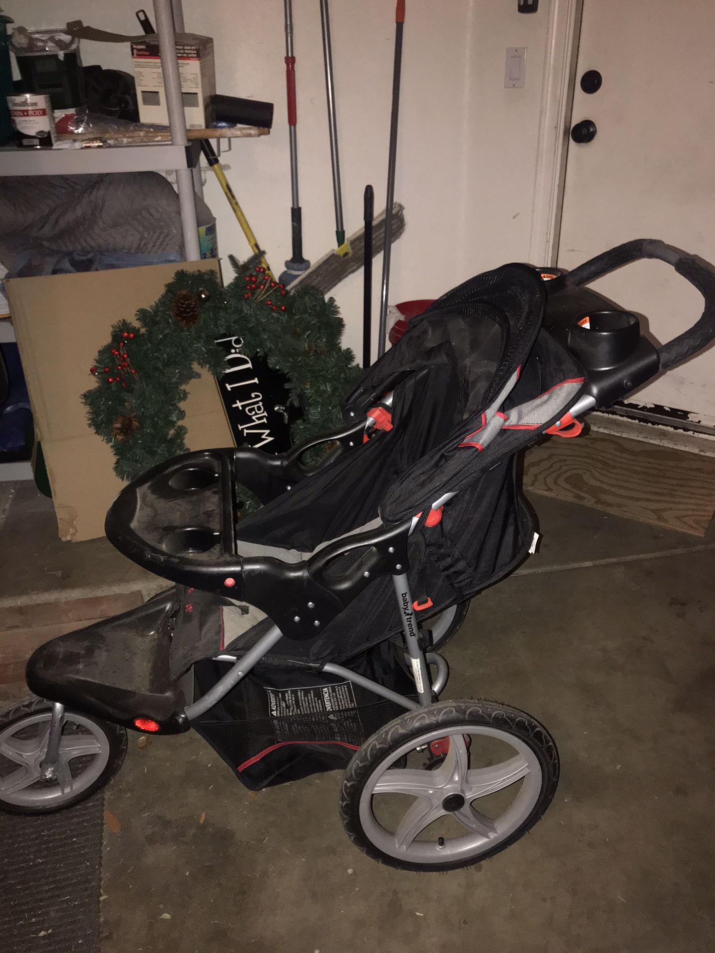 Jogging stroller with baby car seat