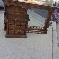 Nightstands And Mirror