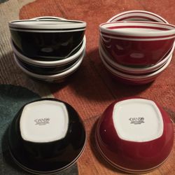 Set of 8 Vintage Dansk Tabriz Stripe Bowls - Hand Painted - Boise