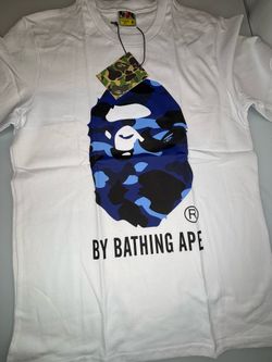 Authentic BAPE Blue Camo Big Ape Head Tee Black Size Small 100% Authentic