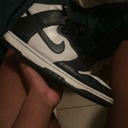 Size 9.5 Used High Panda Dunks 