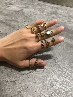 11 rings jewelry set ONE SIZE