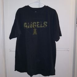 Los Angeles Angels Baseball Tee Camo Logo  (XXL)