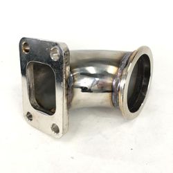 Turbo Charger Flange Conversion Adapter T3 4-Bolt to 3" V-Band SS 90 Degree(90D T3-VB300)