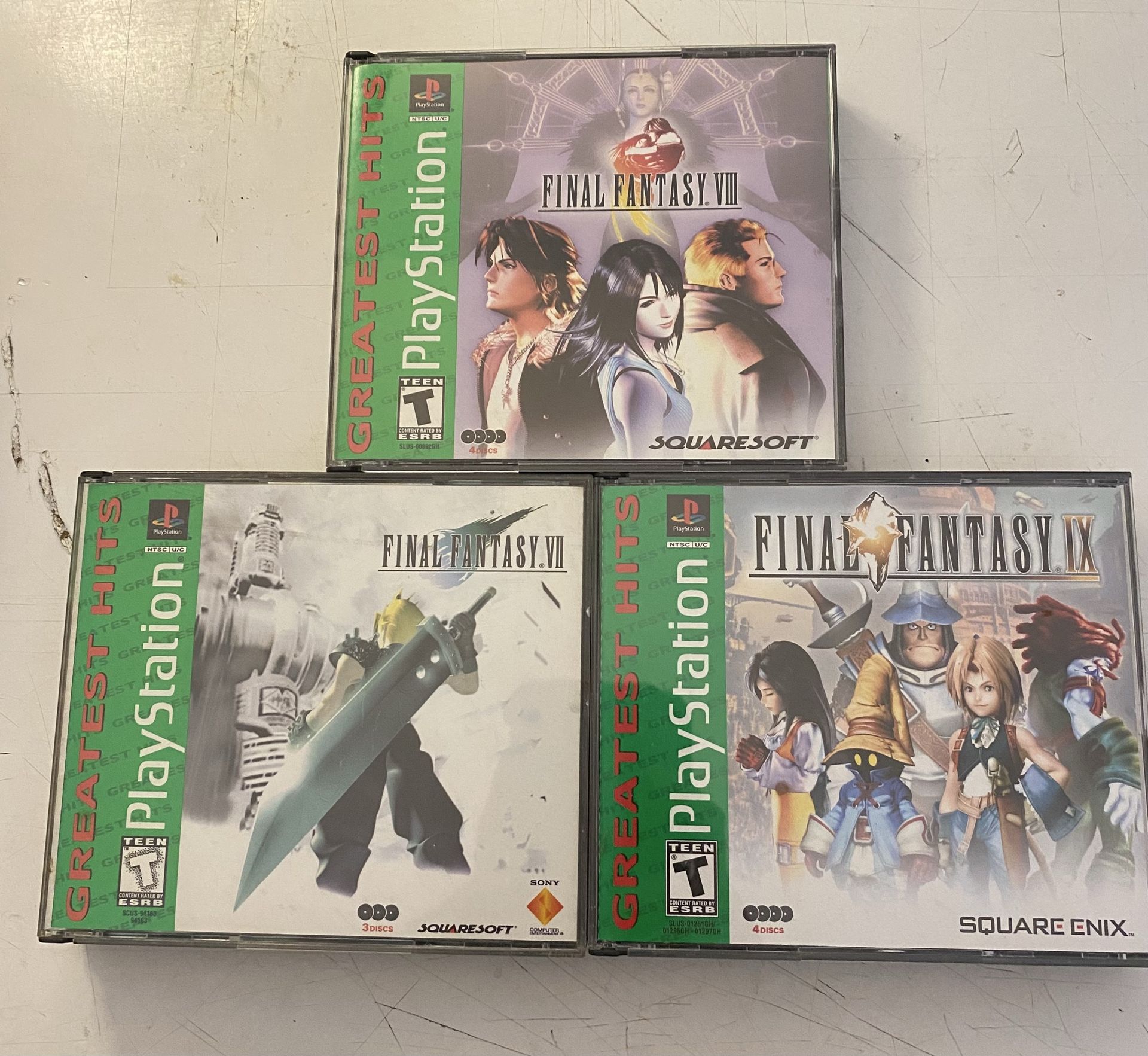 Final Fantasy 7, Final Fantasy 8, FinL fantasy 9