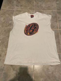 Vintage Reebok Allen Iverson I3 Logo Flames Beaded Sleeveless Shirt XL