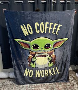 Baby Yoda Throw Blanket