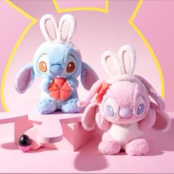 Miniso Lilo And Stitch Costume Changing Bunny Plush Toy