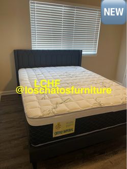 Queen size bed frame and mattress
