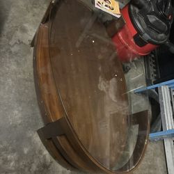 Wood And Glass Coffee Table 