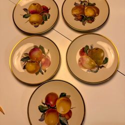 Five China Decorative/salad Plates