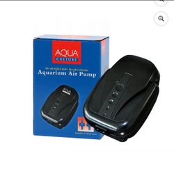 Aqua Culture External Double Outlet Air Pump for At-Home 20-60 Gallon Fish Tank