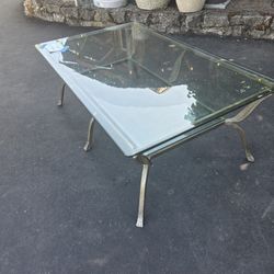 Elegant Glass Top Coffee Table