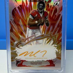 2025 Topps Resurgence Michael Vick Arc Flash Orange Auto Falcons