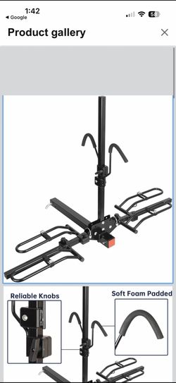 Hitch Mounted Bike Rack, 2-Bike 110 lbs Capacity, Foldable Bicycle Rack, 2" Hitch Bike Holder for Cars Trucks SUVs Minivans