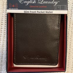Leather Wallet  - New, Slim for Front Pocket