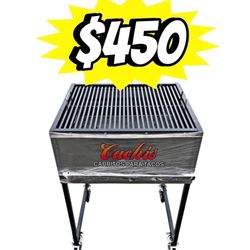 Azador De 24" | Azador De Carbon | Patas Desmontable | 24" Grill