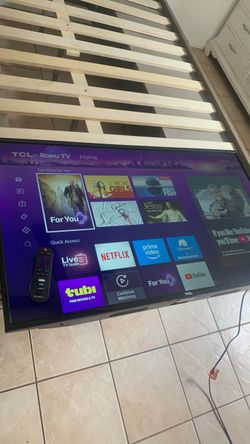 TCL Roku flat screen TV 45 inch including  Elived Full Motion TV Wall Mount