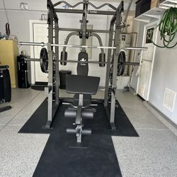Smith Machine SM2001/FID Adj Bench/Gym Equipment/Fitness/Squat Rack/‼️⭕️WEIGHTS AND BARBELL SOLD INDIVIDUALLY ⭕️‼️FREE  DELIVERY🚚  