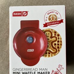Mini Gingerbread Waffle Maker, New