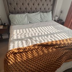 Tufted King Bed Frame