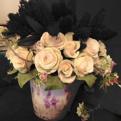 Pretty Faux Flower Arrangement. 