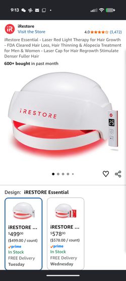 iRestore Essential Laser Hair Growth System – FDA Cleared