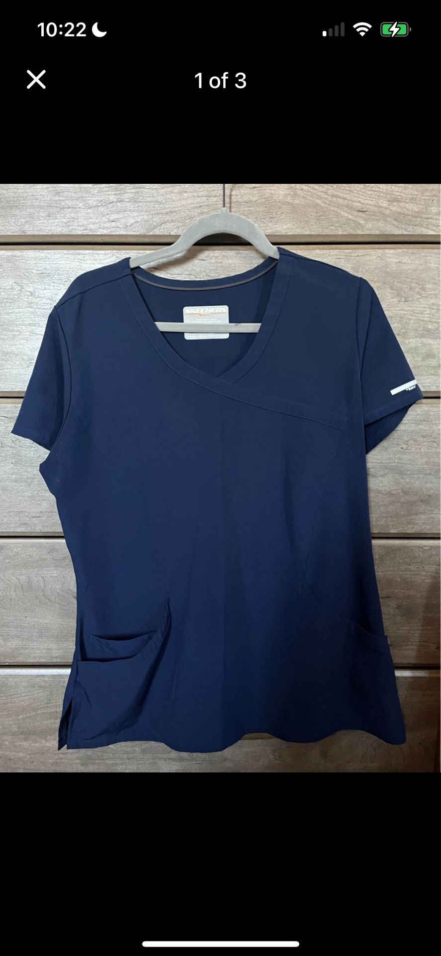 Navy/ceil Blue Sketchers Scrub Set