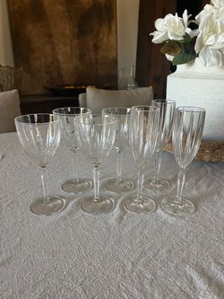 7pc Marquis by Waterford Crystal Wine & Champagne Flutes