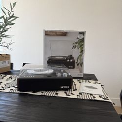 Victrola Brighton Record Player: Bluetooth, 3-Speed Turntable with Dust Covera