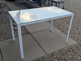 White Glass Table