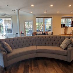 Gray Chandelier couch