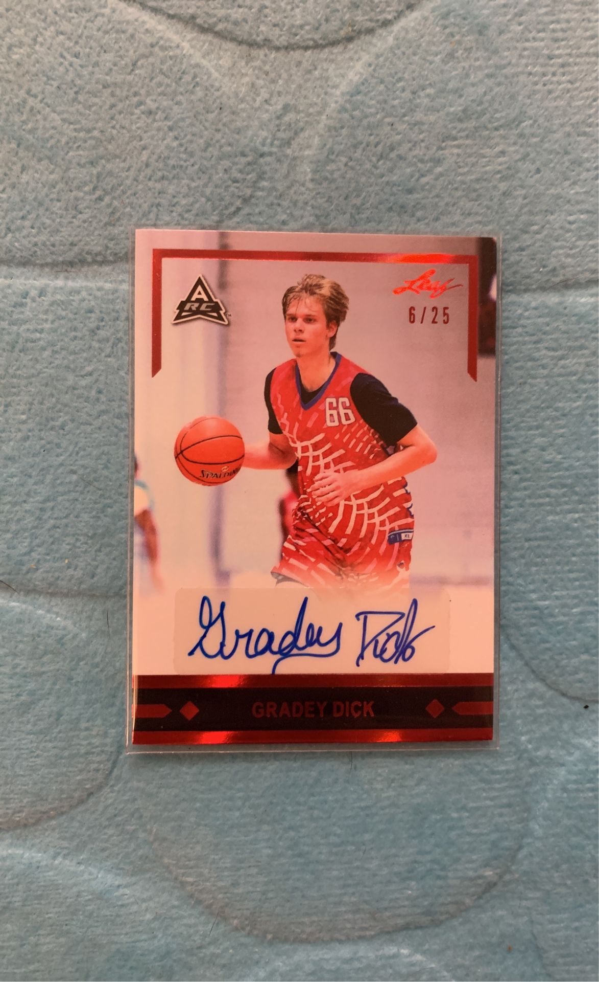 2022 Leaf Autographed Gradey Dick #GLR-GD1 Rookie Card 6/25