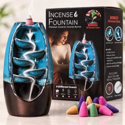 Backflow Incense Fountain Waterfall Burner with Incense Cones – New
