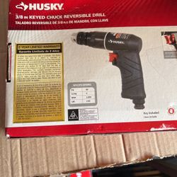 Husky 3/8” Keyed Chuck Reversible Drill— New!!